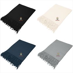 HH7071 Tristan Tassel rPET Blanket With Embroidered Custom Imprint